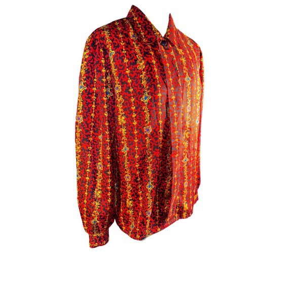 Alicia Button Down Blouse Vintage Women Size 12 - Picture 2 of 9